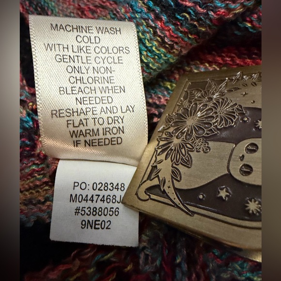 John Paul Richard Multicolor Open Front Knit Cardigan Sweater Size L - Picture 9 of 9